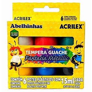 Tinta Guache 15ml Fantasia Metallic - Acrilex