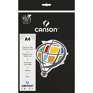 Papel A4 180g 10f Color Negro Preto - Canson