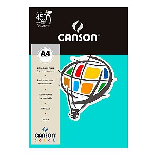 Papel A4 180g 10f Color Azul Turquesa - Canson