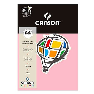 Papel A4 180g C/50f Color Rosa Claro - Canson