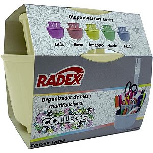 Organizador Mesa Multifuncional Amarelo - Radex