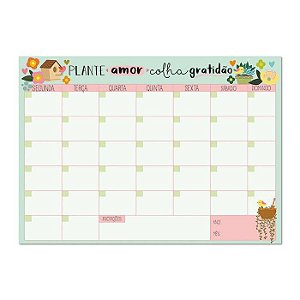 Bloco Planner Mensal 120g 24f Jardim - Me Encanta