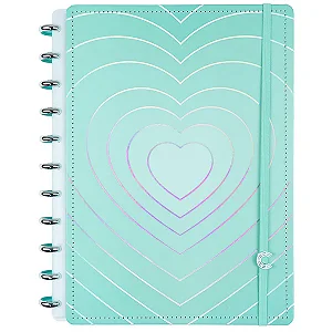 Caderno Grande Turquoise Love -caderno Inteligente