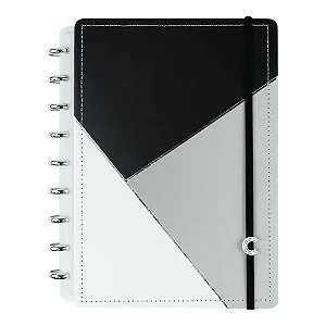 Caderno Medio Grey Glam - Caderno Inteligente