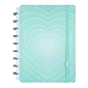 Caderno Medio Turquoise Love - Caderno Inteligente