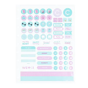 Folha De Adesivo M Planner - Caderno Inteligente