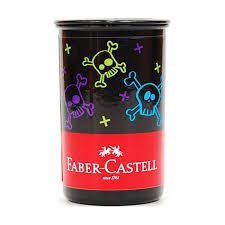 Apontador C/dep Estampa Caveirinhas -faber Castell