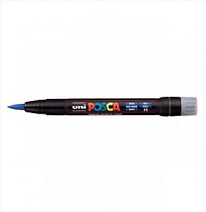 Caneta Brush Posca Azul - Uni