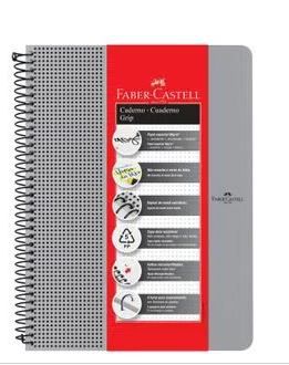 Caderno Grip Pautado 80f Prata - Faber Castell