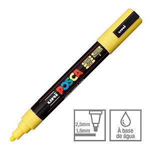 Caneta Bulled Shaped Posca 5m Amarelo - Uni