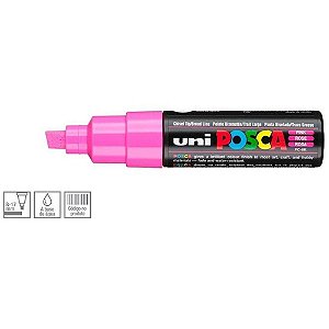 Caneta Chisel Shaped Posca 8k Rosa - Uni