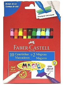 Canetinha C/10 Cores + 2 Magic - Faber Castell