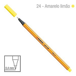 Caneta Point 88/24 0,4mm Amarelo Limao - Stabilo