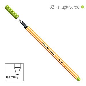 Caneta Point 88/33 0,4mm Verde Maca - Stabilo