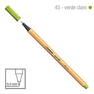 Caneta Point 88/43 0,4mm Verde Claro - Stabilo