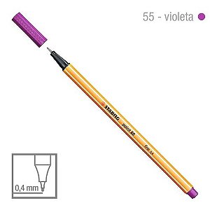 Caneta Point 88/55 0,4mm Violeta - Stabilo