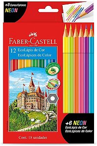 Ecolapis Cor C/12 Cores + 6 Neon - Faber Castell