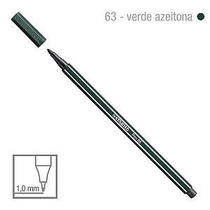 Caneta Point 68/63 1,0mm Verde Azeitona - Stabilo
