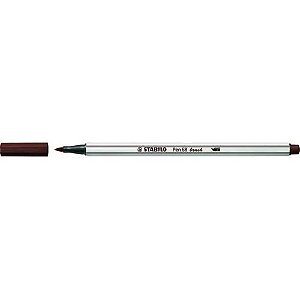 Caneta Pen 568/45 Brush Marrom Escuro - Stabilo