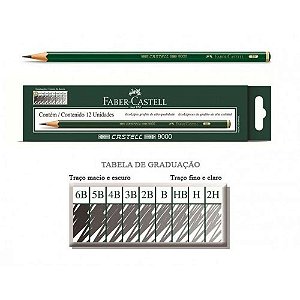 Lapis Grafite Castell 9000 3b C/12 - Faber Castell