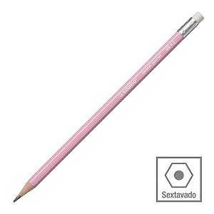 Lapis C/borracha Hb Swano Pastel Rosa - Stabilo