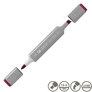 Marcador Graf Duo Brush 001 Wine Red - Cis