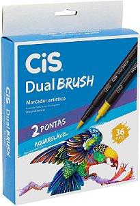 Estojo C/36 Marcador Dual Brush Aquarelavel - Cis