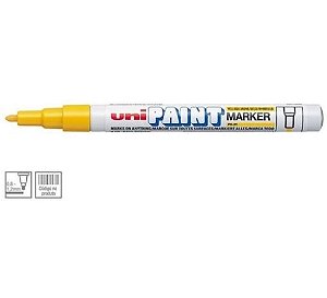 Marcador Permanente 1.2mm Paint Amarelo - Uni Ball