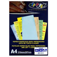Papel Verge A4 Azul 180g C/50 Fls - Off Paper