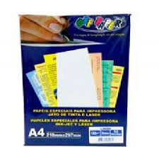 Papel Verge A4 180g 50f Branco - Offpaper