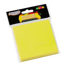 Bloco Anotacao 76x76mm C/100 Neon Amarelo - Brw