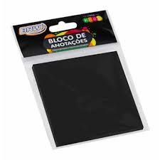 Bloco Anotacao 76x76mm C/50 Preto - Brw