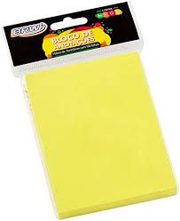 Bloco Anotacao 76x102mm C/100 Neon Amarelo - Brw