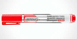 Marcador Quadro Branco Recarregavel Vermelho - Brw