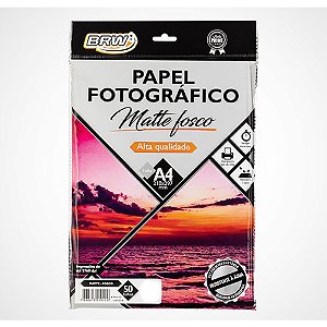 Papel Fotografico 180g 50f Matte Fosco - Brw