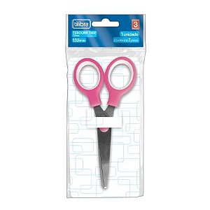 Tesoura 132mm T402 Escolar Rosa - Tilibra