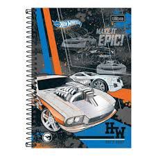 Caderno Esp Cd Univ 1m 96f Hot Wheels - Tilibra