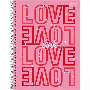 Caderno Esp Cd Univ 12m 192f Love Pink - Tilibra