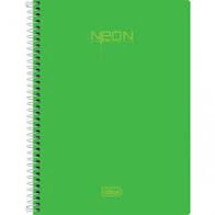 Caderno Esp Cp 1/4 96f Neon Verde - Tilibra