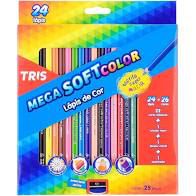 Lapis Cor Mega Soft Color 24 Cores - Tris