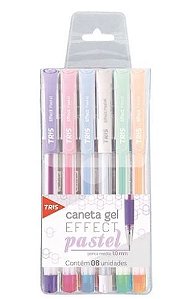 Caneta Gel C/6 Effect Pastel Sortido - Tris