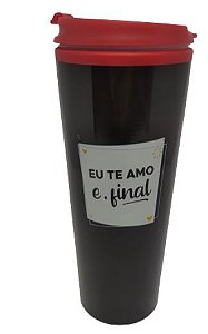 Copo Viagem 450ml Metal Te Amo E Ponto Final -zona