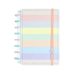 Caderno A5 Arco Iris Pastel - Caderno Inteligente