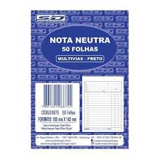 Bloco Nota Neutra Pequena Preto 50f 104x143mm - Sd