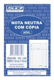 Bloco Nota Neutra C/copia Azul 25x2 104x143mm - Sd