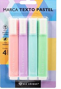 Blister Marca Texto 4 Cores Pastel - Bee