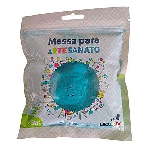 Massa E V A 250g Liso Azul Piscina - Leoarte