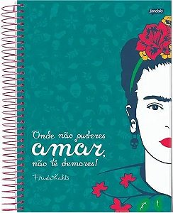 Caderno Esp Cd 1/4 96f Frida Kahlo - Jandaia