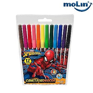 Hidrocor 12 Cores Spiderman - Molin