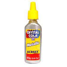 Cola Crystal 533 Metallic Prata - Acrilex